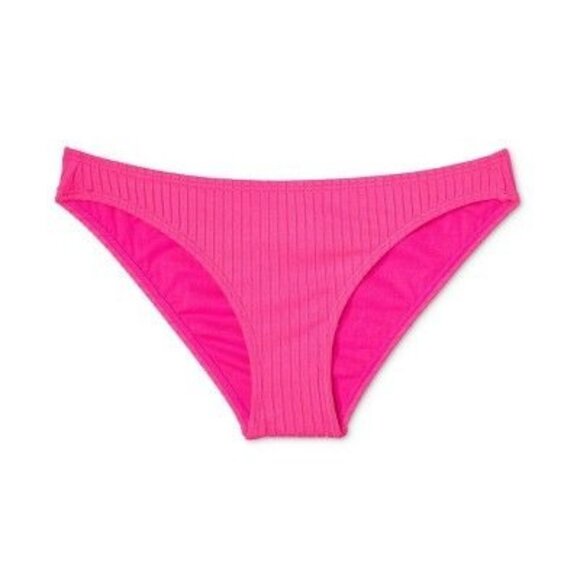 Xhilaration Junior' Ribbed Cheeky Bikini Bottom Pink XL - Picture 1 of 8